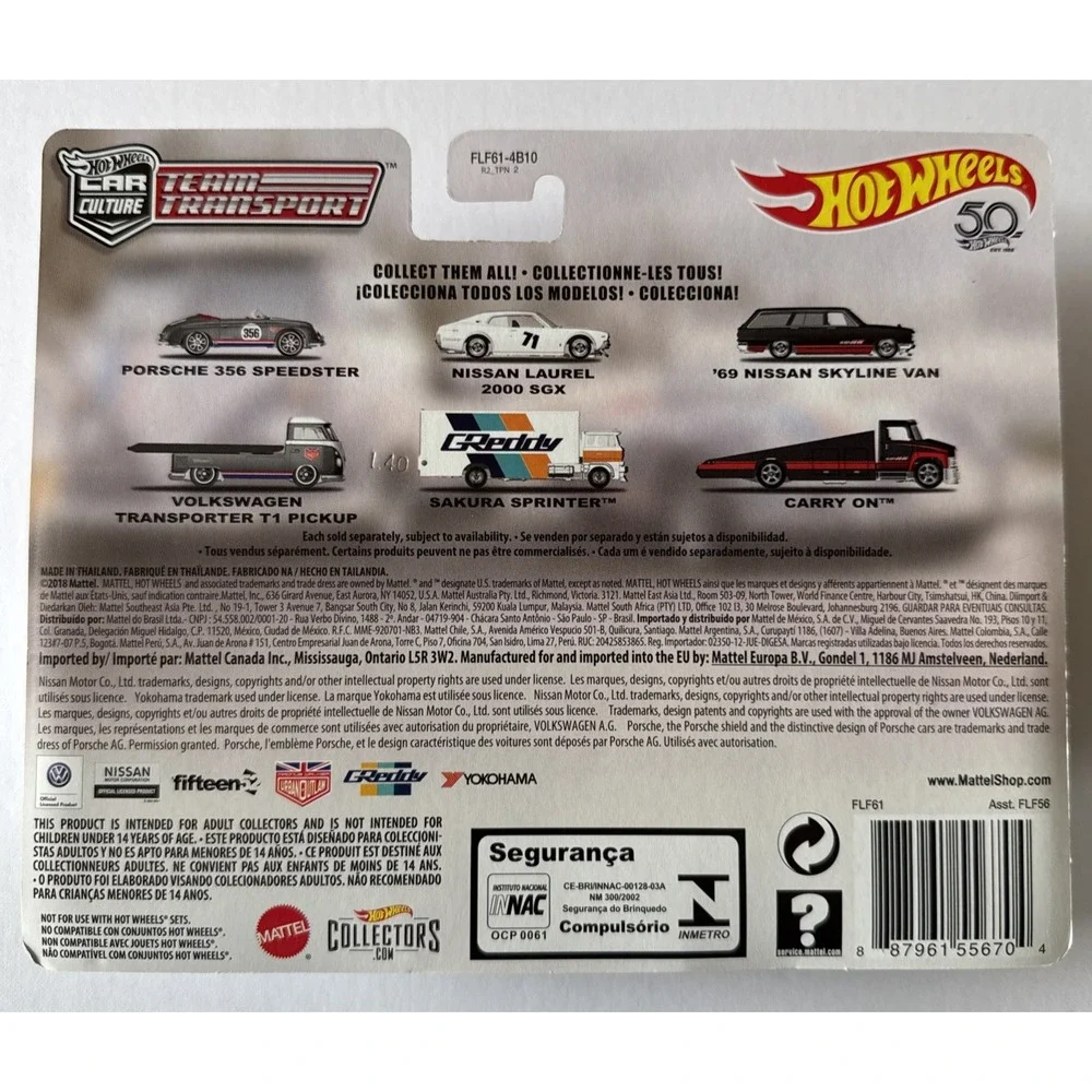 Hot Wheels Team Transport Porsche 356 Speedster Volkswagen Transporter T1 Pickup
